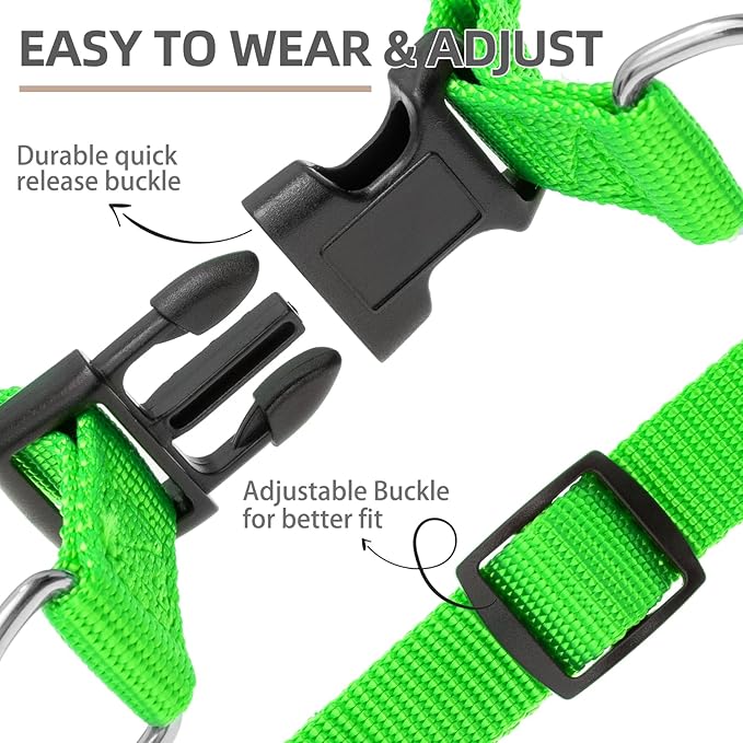 PUPTECK No Pull Dog Harness Soft Adjustable Basic Nylon Step in Puppy Vest - Image 3
