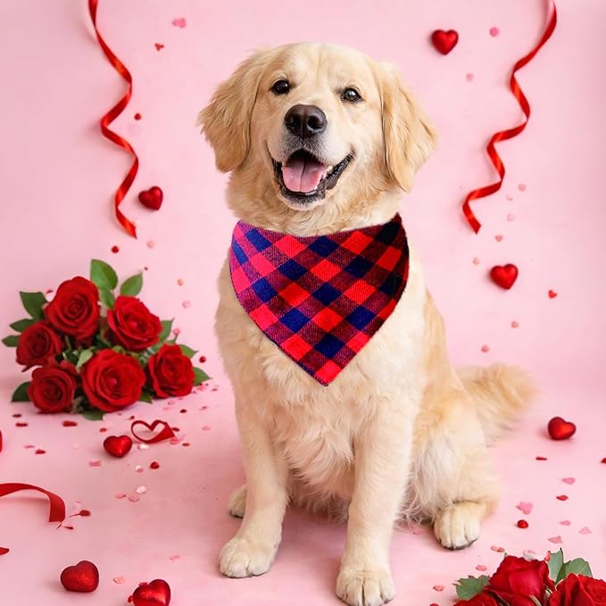 Valentine’s Plaid Scarf Bandanas - Image 5