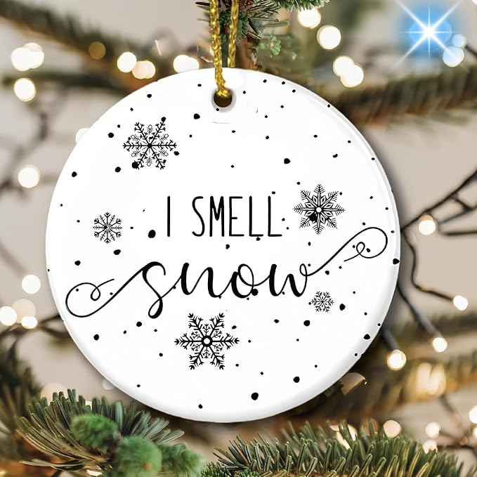 I Smell Snow Ornament, Idea Gift - Image 2