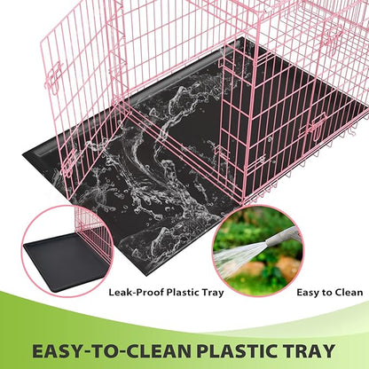BestPet | Dog Crate | 42" | Pink | Foldable Metal Kennel - Image 5