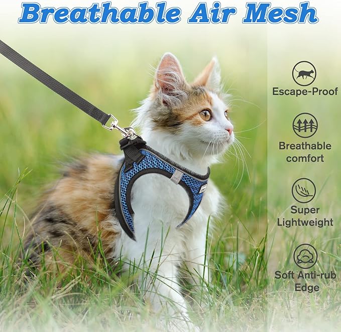 Cat Harness and Leash for Walking Escape Proof, Adjustable Kitten Vest Harness - Image 4