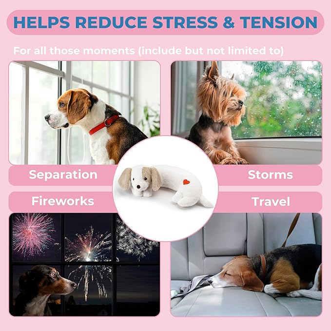 Moropaky Heartbeat Puppy Toy for Dogs, Heartbeat Stuffed Animal for Anxiety - Image 4
