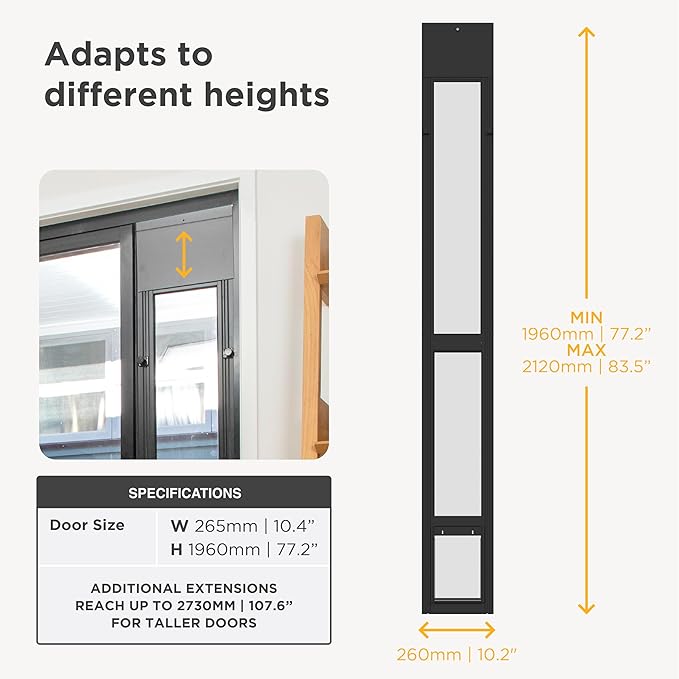 Hakuna Pets Black Glass Patio Pet Door - Image 6