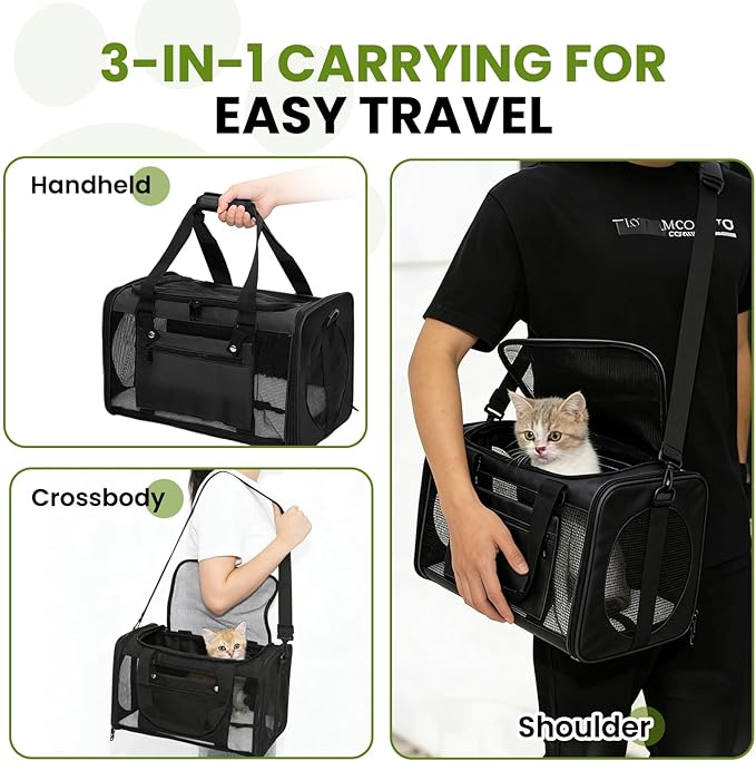Expandable Cat Carrier Airline Approved Soft-Sided Pet Travel Carrier - Image 7