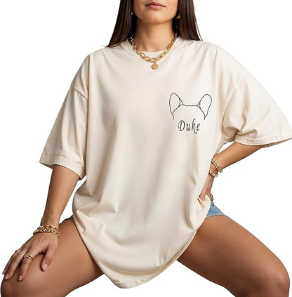 Custom Dog Mom Shirt Personalized Dog Ears Sweatshirt - Image 5