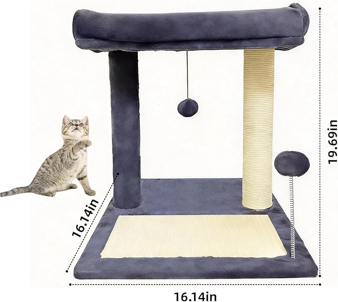 Cat Scratching Post, 19.69" H Cat Tree - Image 7