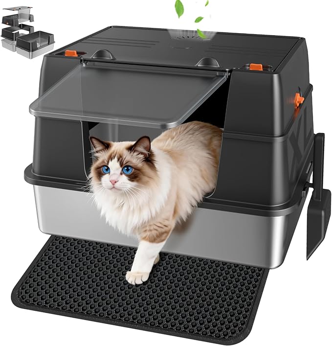 Stainless Steel Litter Box by KISENG