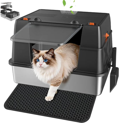 Stainless Steel Litter Box by KISENG