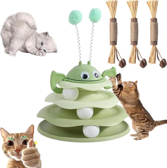 Interactive 3-Layer Cat Toy Tower, Interactive 3-Layer Cat Toy Tower by codimu
