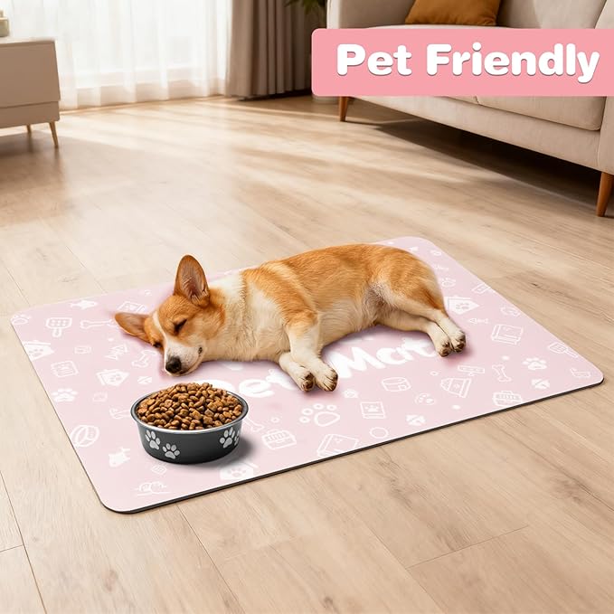 Pet Feeding Mat, Dog Cat Mat for Food and Water, Dog Bowl Waterproof Placemat - Image 6