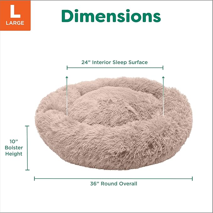 Furhaven 36" Round Calming Donut Dog Bed - Image 3