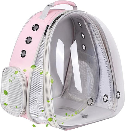 Front Expandable Cat Backpack Carrier, Fit up to 20 lbs, Space Capsule Bubble by halinfer