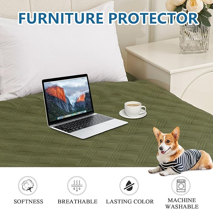 hyha Waterproof Dog Blanket, Reversible Pet Bed Blanket, Soft Sofa Couch Cover - Image 8