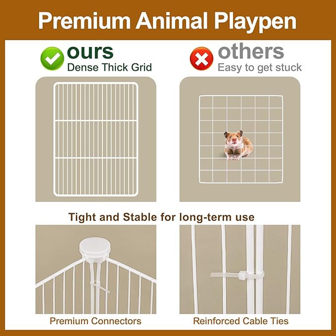 VISCOO 20 Panels Small Animal Playpen, Pet Playpen, C&C Cage - Image 6