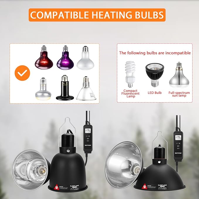 REPTITRIP 8.5 Inch Reptile Heat Lamp Fixture - Image 5
