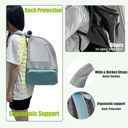 halinfer Bird Backpack Carrier Cage, Front Zipper Opening Portable Bird Travel - Image 5
