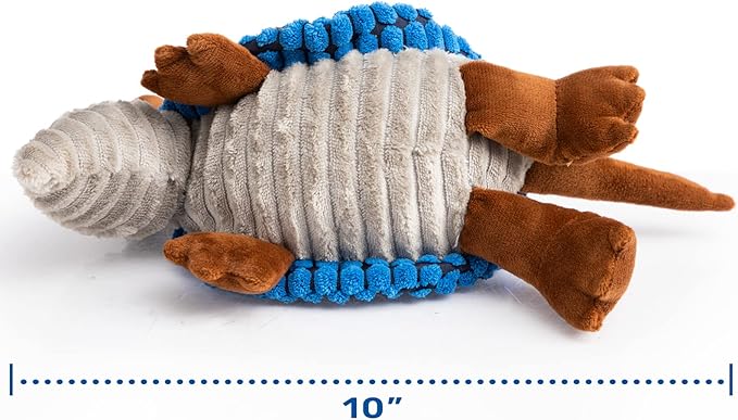 Hollypet Plush Dog Squeaky Toy Stuffed Armadillo Animal Pet Puppy Chew Toys - Image 2
