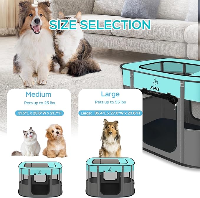 Portable Foldable Pet Playpen Collapsible Crates Kennel Playpen - Image 7