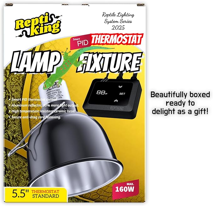 Reptile Heat Lamp Fixture with Dimming Thermostat - Image 6