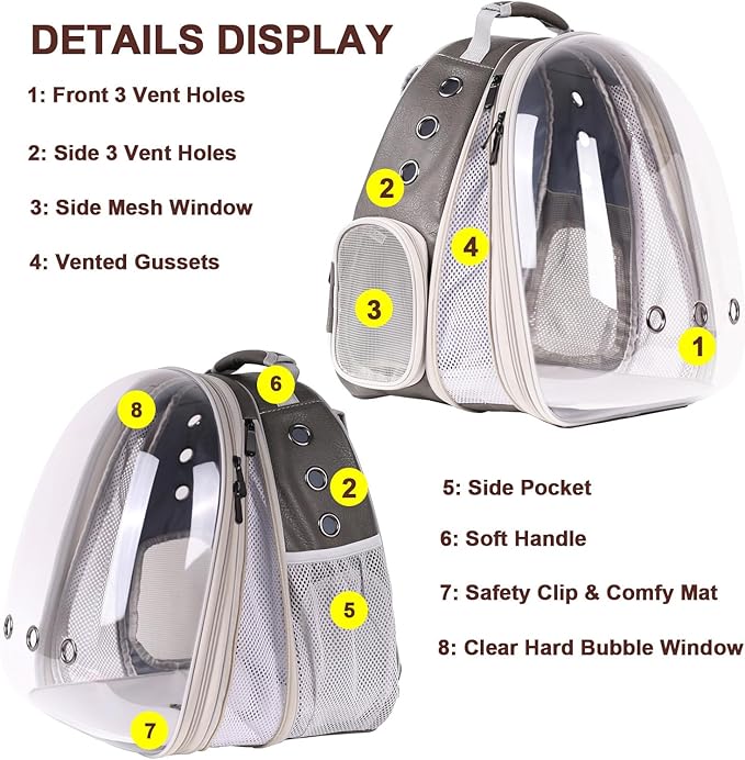 Front Extension Cat Backpack Carrier Cage - Image 7