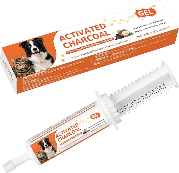 Activated Charcoal Paste for Dogs & Cats – 60 ml First Aid for Pet Poison by Unknown