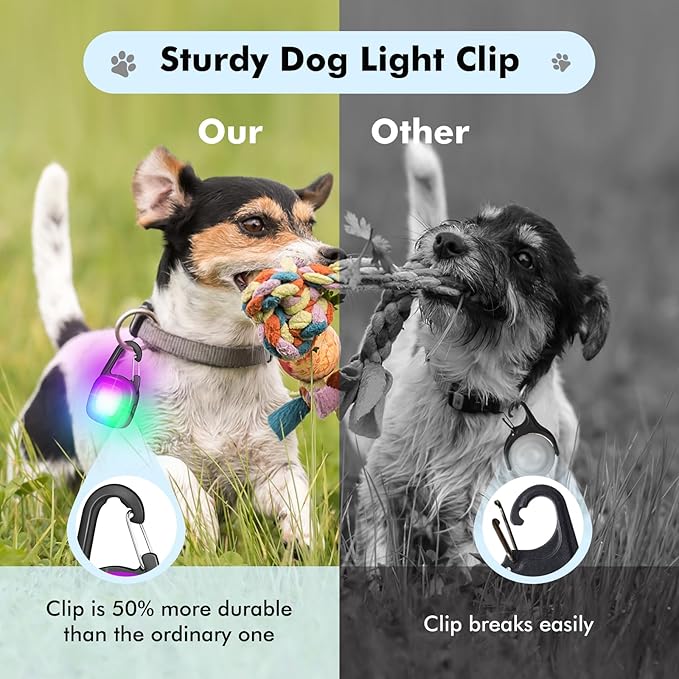 Dog Collar Light, 2 Pack Rechargeable LED Dog Lights - Image 2