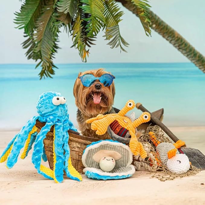 Nocciola 4 Packs Crinkle Squeaky Dog Toys - Image 2