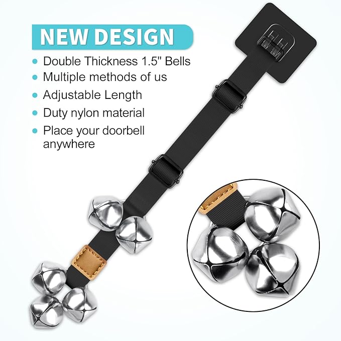 COOYOO 2 Pack Dog Doorbells, Adjustable Potty Training Dog Bells, Upgraded - Image 5
