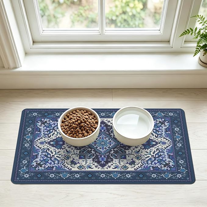 Pet Feeding Mat for Floors Waterproof Dog Mat for Food and Water Absorbent by Unknown