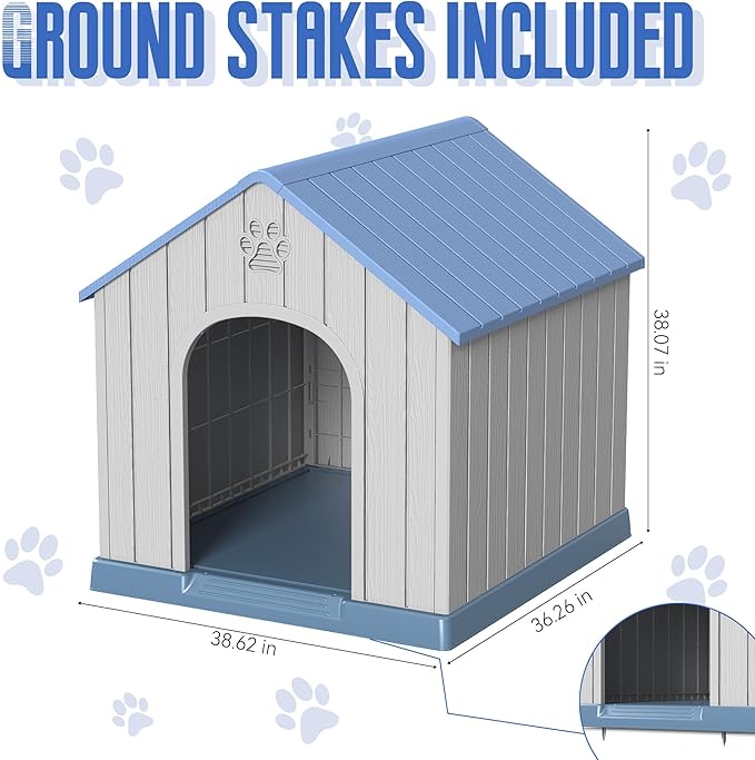 DRATO Outdoor Dog House Waterproof Roof, Large Capacity Pet House - Image 4