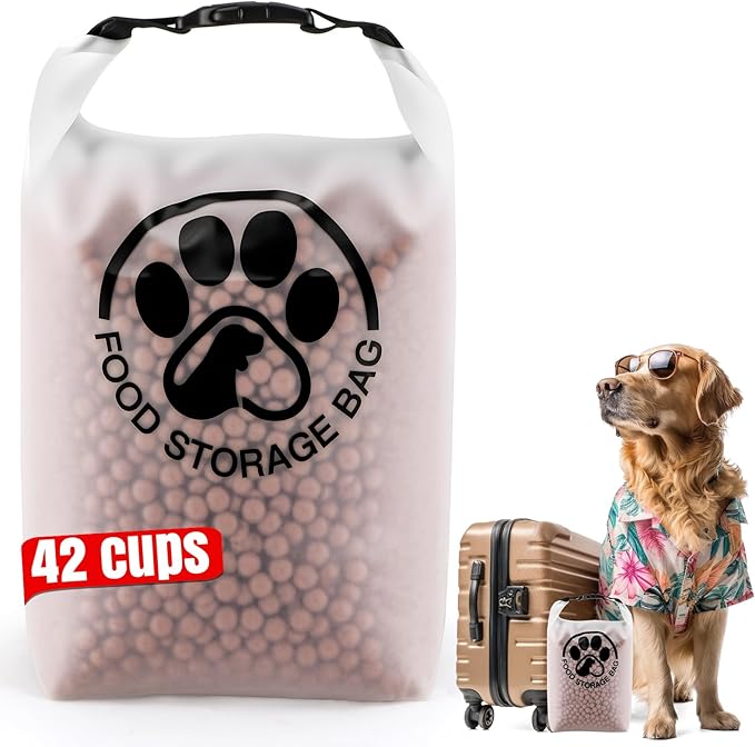 42 Cups Pet Food Storage Bag for Travel by Aosnare