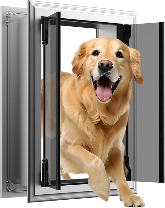 Dog Door for Wall, Energy Efficient French Doggy Door by FurrFinessePetDoor