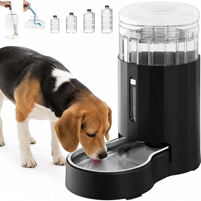 CZPET Dog Water Bowl Dispenser 7L, Wider Mouth & Upgraded Brush by CZPET