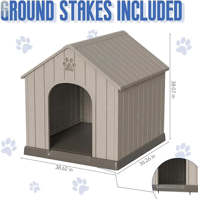 DRATO Outdoor Dog House Waterproof Roof, Large Capacity Pet House - Image 4