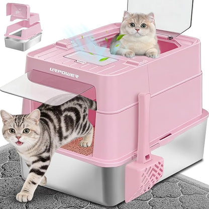URPOWER Stainless Steel Cat Litter Box by URPOWER