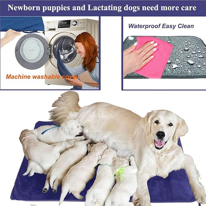 Pet Heating pad for Large Dog cat Heated Bed Dog Heating pad 34" x 21" - Image 3