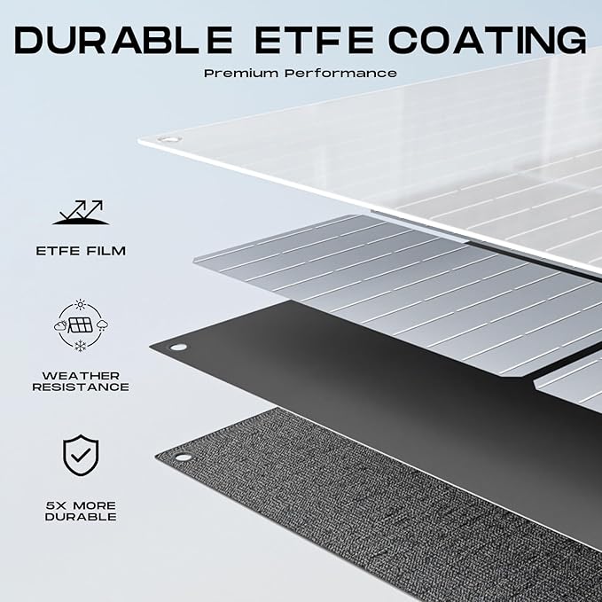 MARBERO 100W Portable Solar Panel IP68 Waterproof 100 Watt 20V Foldable Solar - Image 4