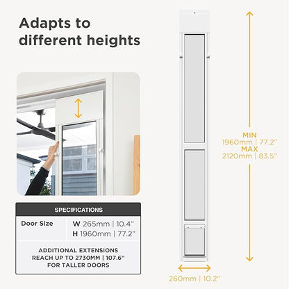 Hakuna Pets White Glass Patio Pet Door - Image 6