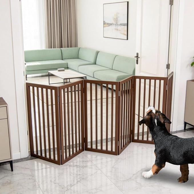 Dog Gate Indoor, Freestanding Dog Fence by SFJC