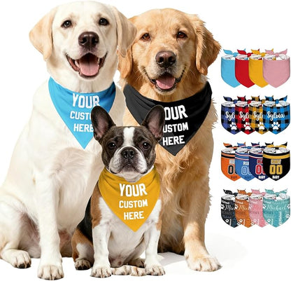 Custom Dog Bandana with Name, Personalized Pet Bandana by Unknown