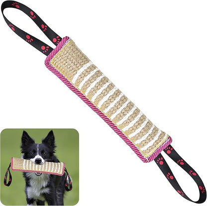 Dog Tug Toy Dog Bite Jute Pillow Pull Toy by ToLanbbt