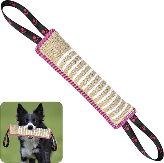 Dog Tug Toy Dog Bite Jute Pillow Pull Toy by ToLanbbt