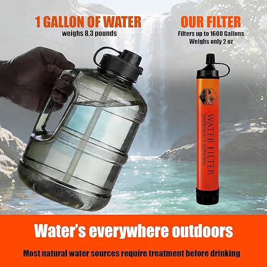 High-Capacity Survival Water Filter Straw Kit - Image 6