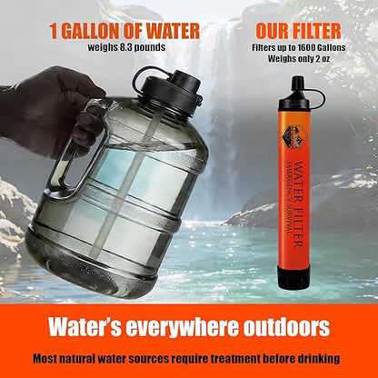 High-Capacity Survival Water Filter Straw Kit - Image 6