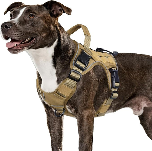 WINGOIN Tactical Dog Harness for Medium Dogs, Heavy Duty No Pull Dog Harness by WINGOIN