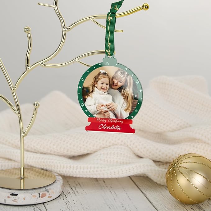 UNIQOOO Jingle Bell Christmas Acrylic Picture Frame Ornaments - Image 8