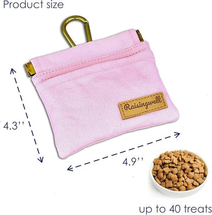 Raisingwell Pocket Sized Pet Training Pouch, Cotton Fabric, Hand Free Dog - Image 2