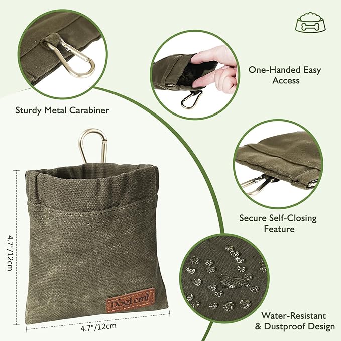 ETIAL Dog Treat Pouch, Portable Puppy Dog Training Treat Bag, Hand Free Dog - Image 4
