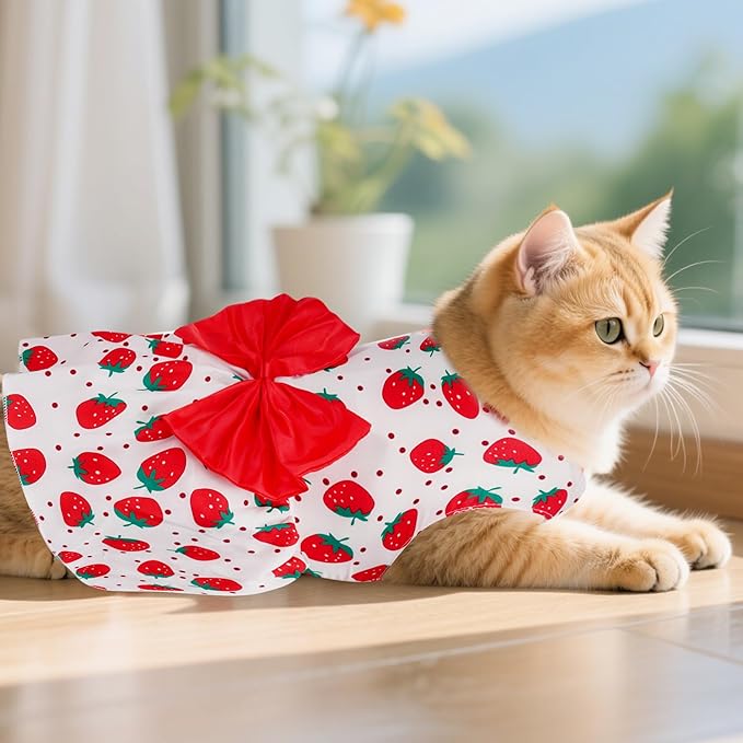choyaxo Floral Dog Dress Cute Dog Skirt Pet Dress Summer Pet Clothes - Image 4