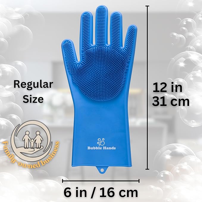 Dog Washing Gloves with Bristle Scrubbers, Reusable Silicone Gloves Ideal - Image 7